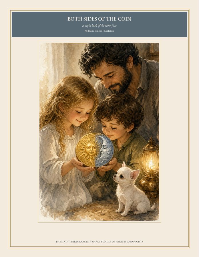 Cover of BOTH SIDES OF THE COIN, a night book of the other face, by William Vincent Carleton