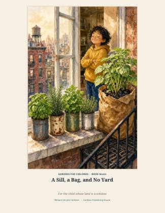 Cover of A Sill, a Bag, and No Yard, For the child whose land is a window, by William Vincent Carleton