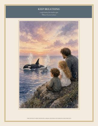 Cover of KEEP BREATHING, a night book of the kindest apex, by William Vincent Carleton