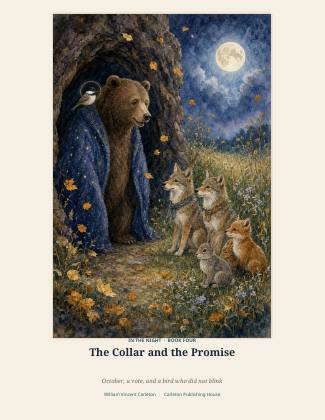 Cover of The Collar and the Promise, October, a vote, and a bird who did not blink, by William Vincent Carleton