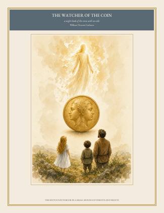 Cover of THE WATCHER OF THE COIN, a night book of the view with no side, by William Vincent Carleton