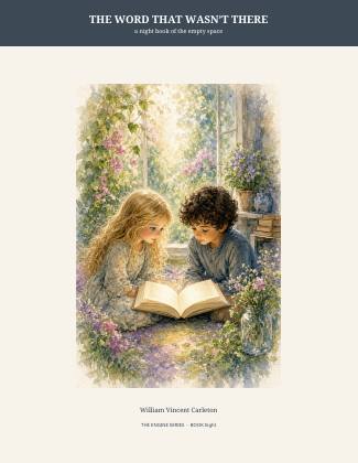 Cover of THE WORD THAT WASN’T THERE, a night book of the empty space, by William Vincent Carleton