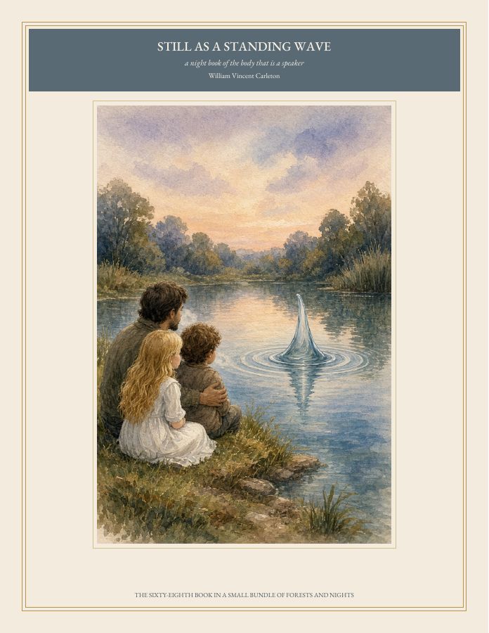 Cover of STILL AS A STANDING WAVE, a night book of the body that is a speaker, by William Vincent Carleton