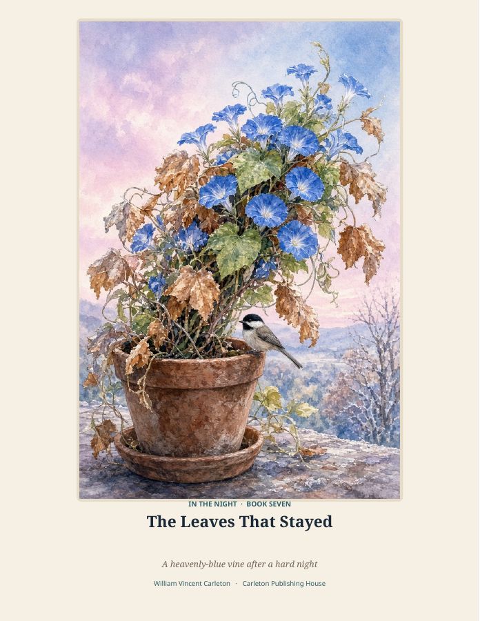 Cover of The Leaves That Stayed, A heavenly-blue vine after a hard night, by William Vincent Carleton