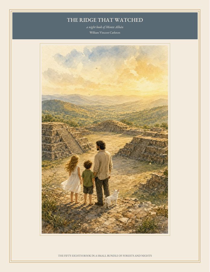 Cover of THE RIDGE THAT WATCHED, a night book of Monte Albán, by William Vincent Carleton