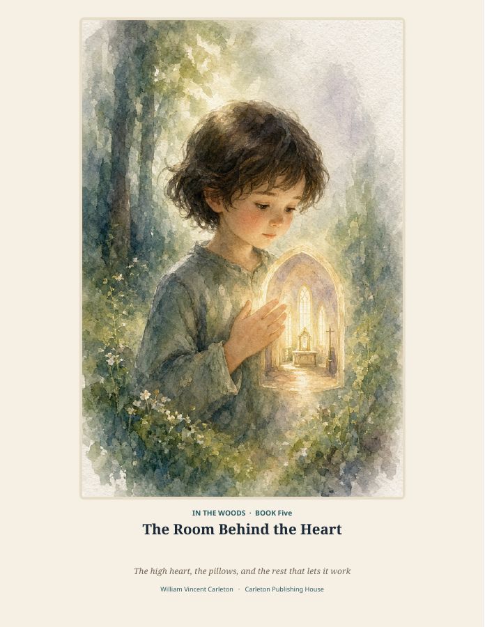 Cover of The Room Behind the Heart, The high heart, the pillows, and the rest that lets it work, by William Vincent Carleton