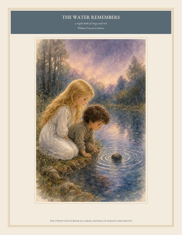Cover of THE WATER REMEMBERS, a night book of rings and rest, by William Vincent Carleton