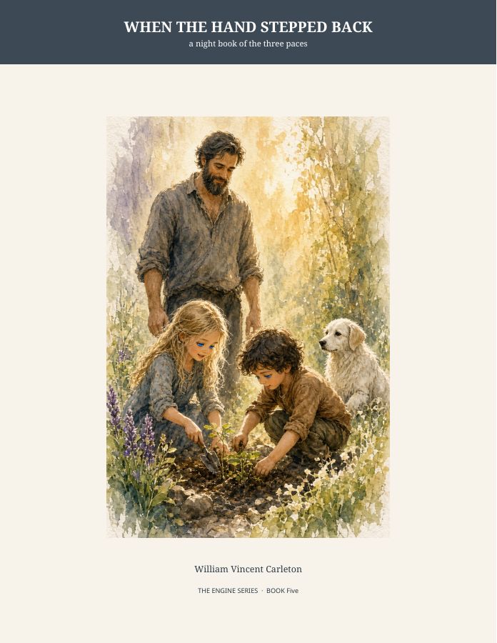 Cover of WHEN THE HAND STEPPED BACK, a night book of the three paces, by William Vincent Carleton