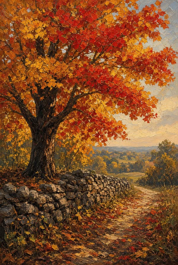 Heartwood card art from the New England Year: Fall collection