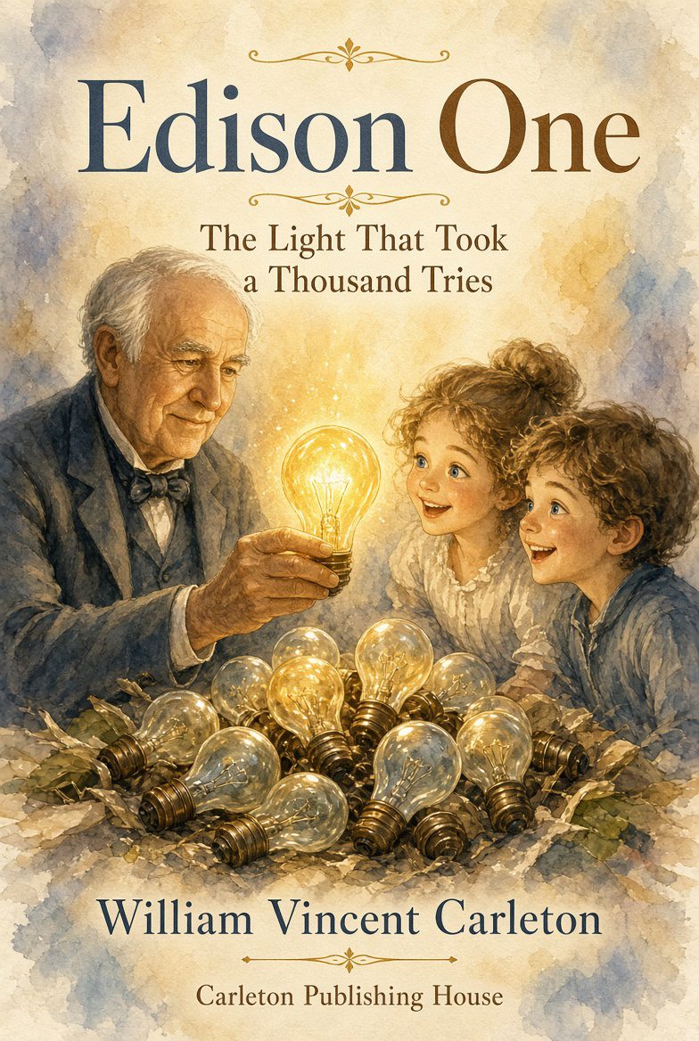 Cover of Edison One, The Light That Took a Thousand Tries, by William Vincent Carleton
