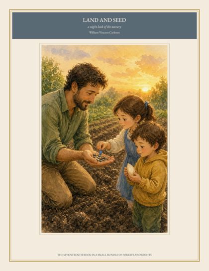 Cover of Land and Seed, a night book of the nursery, by William Vincent Carleton