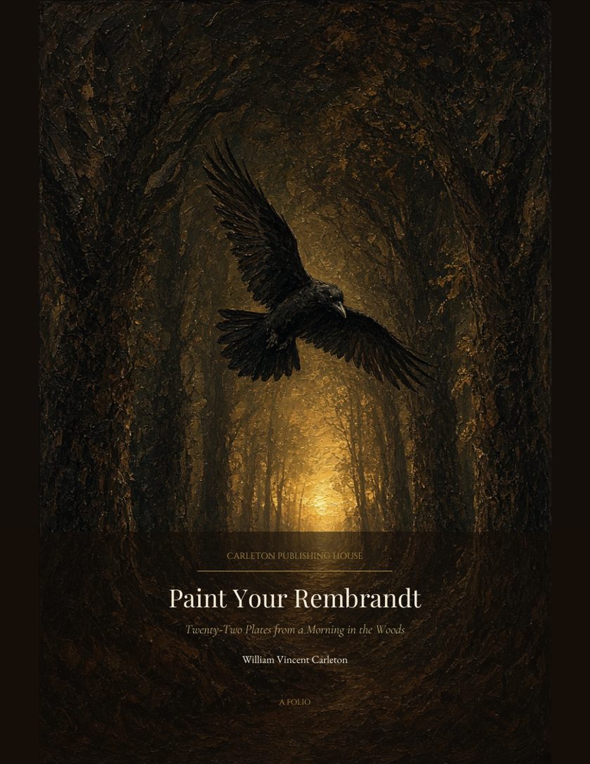 Cover of Paint Your Rembrandt, Twenty-Two Plates from a Morning in the Woods, by William Vincent Carleton