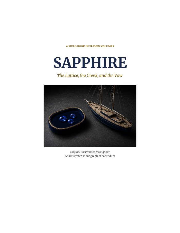 Cover of Sapphire, The Lattice, the Creek, and the Vow, by William Vincent Carleton