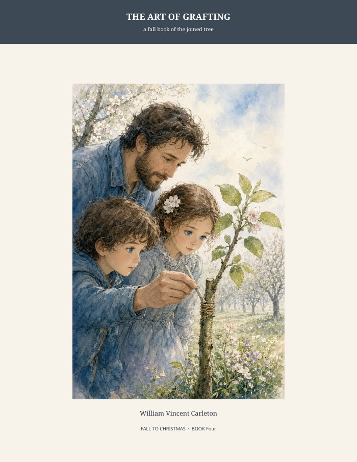 Cover of The Art of Grafting, a fall book of the joined tree, by William Vincent Carleton