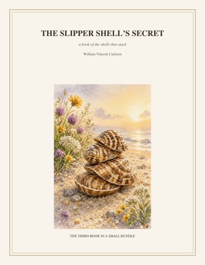 Cover of The Slipper Shell's Secret, a book of the shells that stack, by William Vincent Carleton